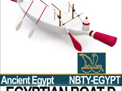 Ancient Egypt Boat D 3D model