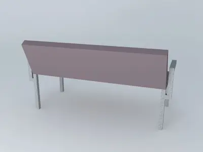 Comfortable couch with feet and arm rests  Free 3D model
