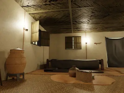 House of the Prophet Muhammad - exterior interior 3D model