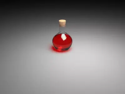 red flask Free 3D model