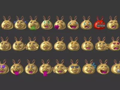 Smiley Pack Free 3D model