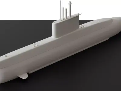 Printable Navy Submarine 3D print model