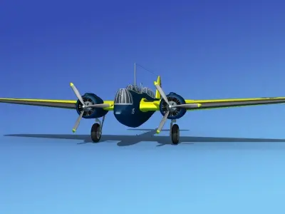 Martin B-10 V01 3D model