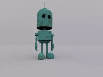 robot Low-poly 3D model 34