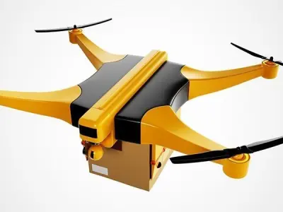 Package Delivery Drone 3D model