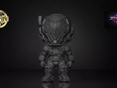 Pragmata Astronaut Robot Funko STL Sci-Fi 3D Print Figure 3D print model