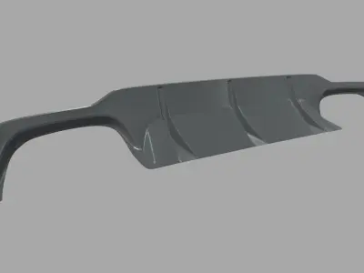 Rear Bumper Low-poly 3D model