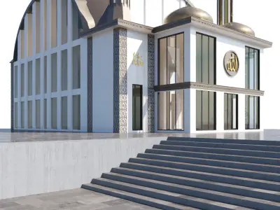 Mosque 3d Model Low-poly 3D model