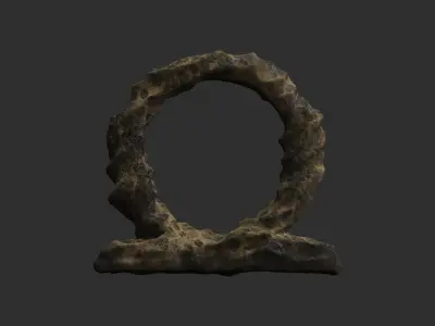 Stone Portal 1 - Spider Low-poly 3D model