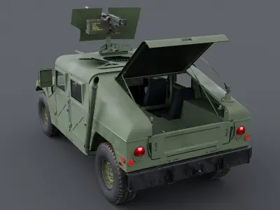 Humvee M998 M1025 Weapons Carrier Slant Back 3D model