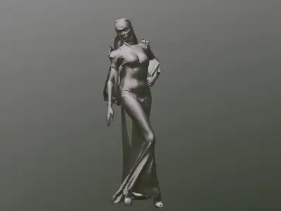 Long Lase Dress 3D model