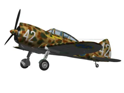 Reggiane Re2000 Falco 3D model