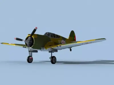 Curtiss H-75C Mohawk Portugal 3D model