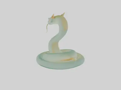Fantasy Snake 3D Game Ready Printable 3D model