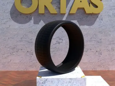 ORTAS TIRE NO 28 GAME READY Low-poly 3D model