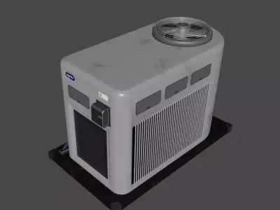 Rooftop AC unit Low-poly 3D model