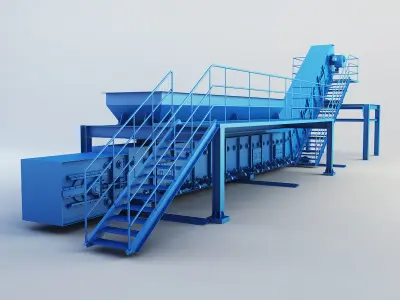 Drycon conveyor belt Low-poly 3D model