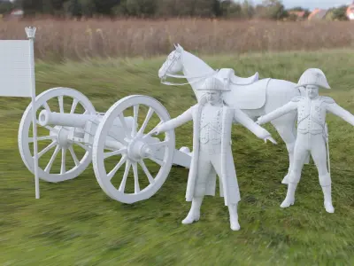 Napoleone napoleon in uniform Low-poly 3D model