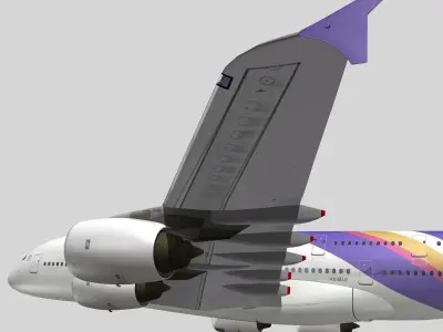 Airbus A-380 Thai International Airways 3D model