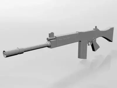FN FAL Rifle 01 3D model
