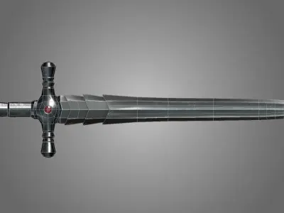 Sword gameready with PBR textures Low-poly 3D model