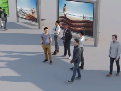 Street commercial elements 3D models 3D model