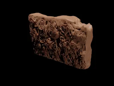 Ancient Clay Tablet Low-poly 3D model