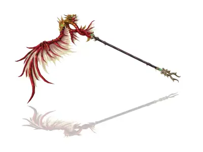 Dragon Scythe Low-poly 3D model