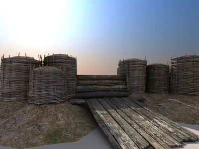 Wicker Barrier 3D model
