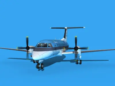 Embraer EMB120 KLM Excel 3D model