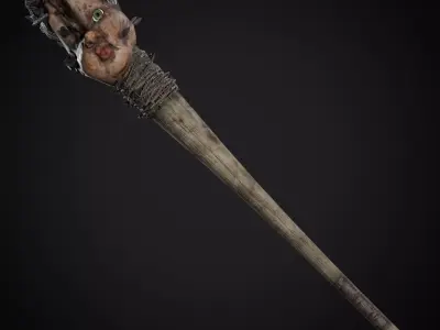 Post Apocalyptic Weapons - DollBat Low-poly 3D model