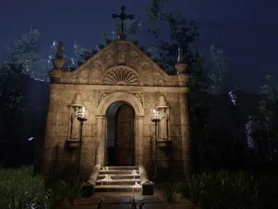 Dark Fantasy Church Pack Low-poly 3D model