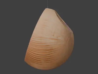 Hanging Rounded Chair Game-Ready 3D Model with PBR Textures Low-poly 3D model
