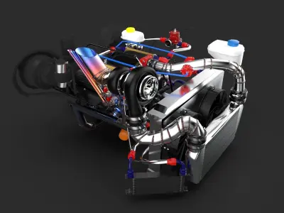 v6 Buick Gnx tuned 3D model