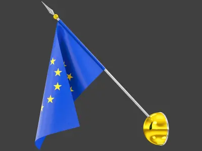 Flag of Europe V10 3D model