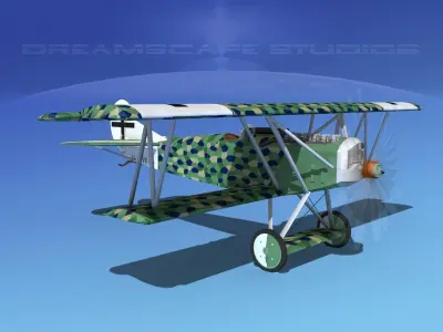 Fokker D-VII V07 Luftwaffe 3D model
