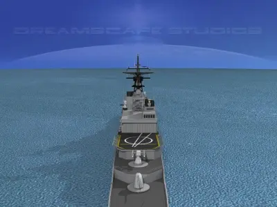 Spruance Class DD966 USS Hewitt 3D model