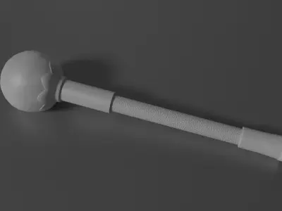 Mongolian Iron Mace Low-poly 3D model