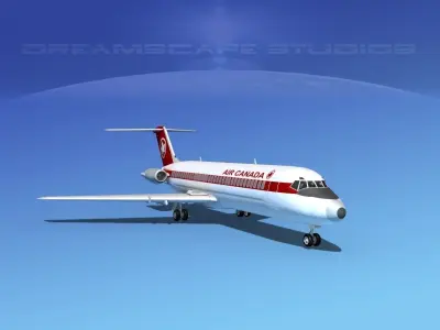 Douglas DC-9-30 Air Canada 3D model