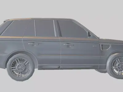 Luxury SUV Car Low-poly 3D model