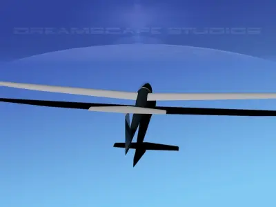 Glaser Dirks DG-200 17 Mtr Sailplane V05 3D model