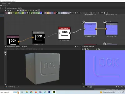 hand gun Low-poly 3D model