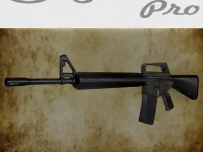 M-16 low-po Low-poly 3D model