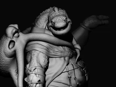 octopus Reptiles creature  3d print model 3D model