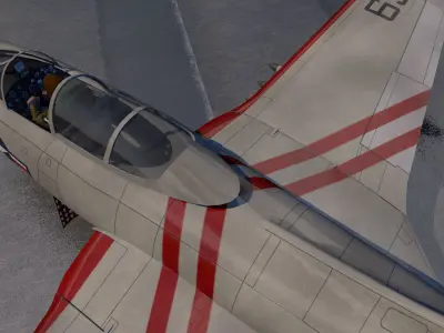 Grumman F9F-2 Panther 3D model