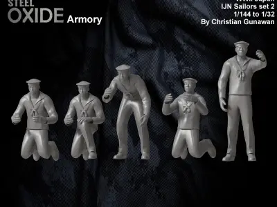 WWII IJN sailors set 2 3D print model
