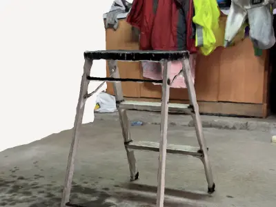 Ladder in Garage 3D print model