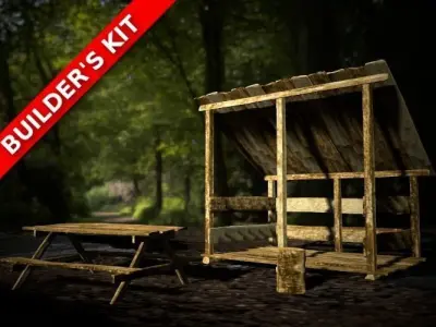 Lumber Kit - Rough-Hewn Texture Low-poly 3D model