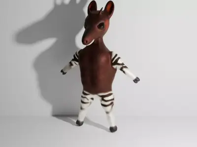 Stylized Okapi 3D Model 3D model