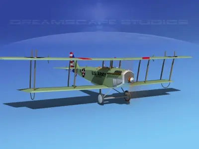 Curtiss JN-2 Jenny US Army 3D model